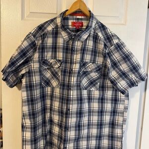 Craghoppers Navy and White Plaid Button Down Shirt